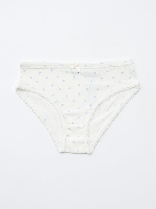 Pack de 3 cuecas em malha rendada - Kiabi