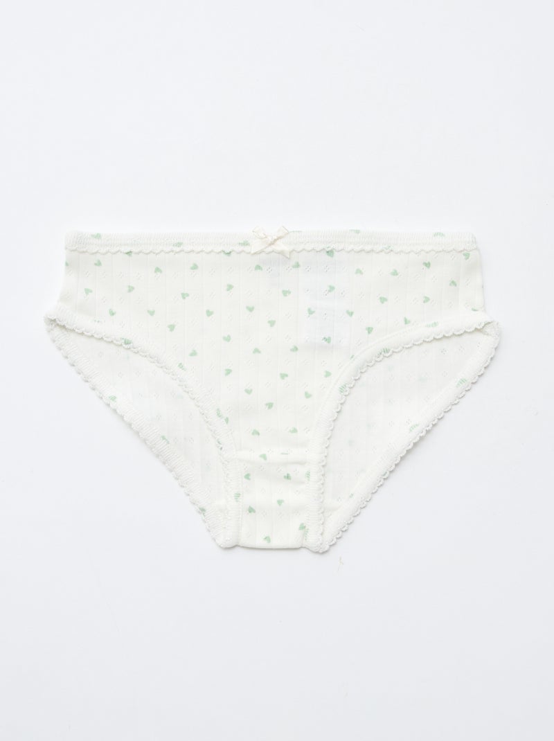 Pack de 3 cuecas em malha rendada Branco - Kiabi