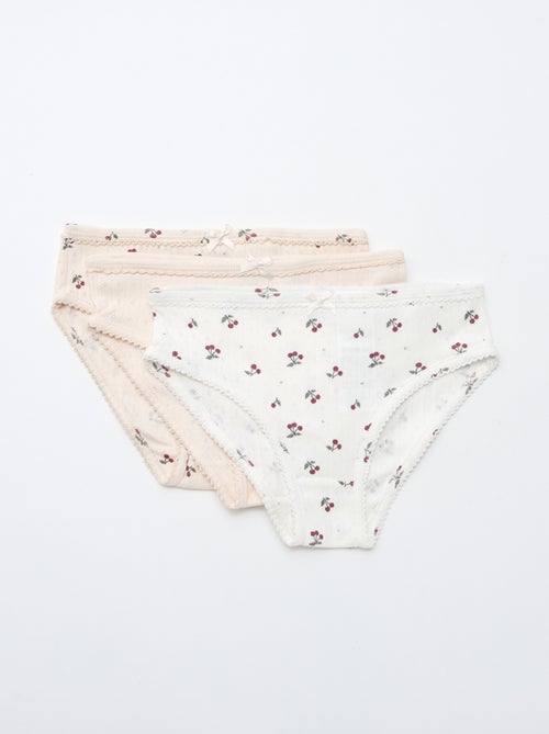 Pack de 3 cuecas em malha rendada - Kiabi