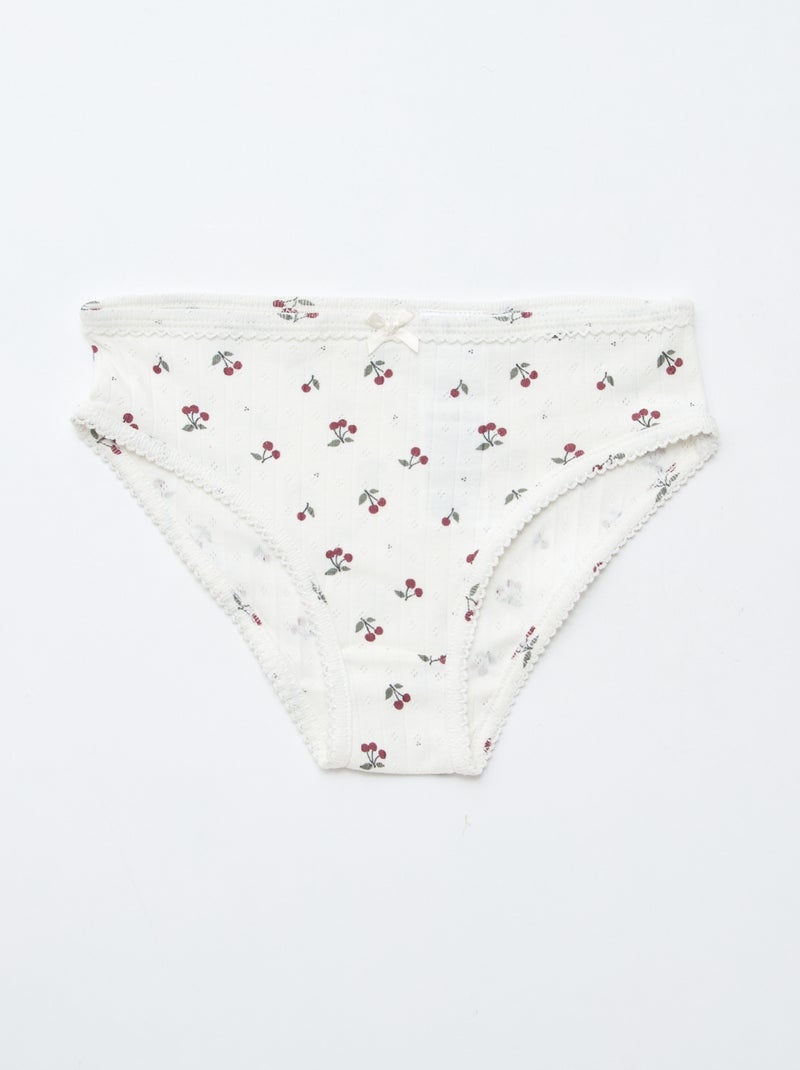 Pack de 3 cuecas em malha rendada Rosa - Kiabi