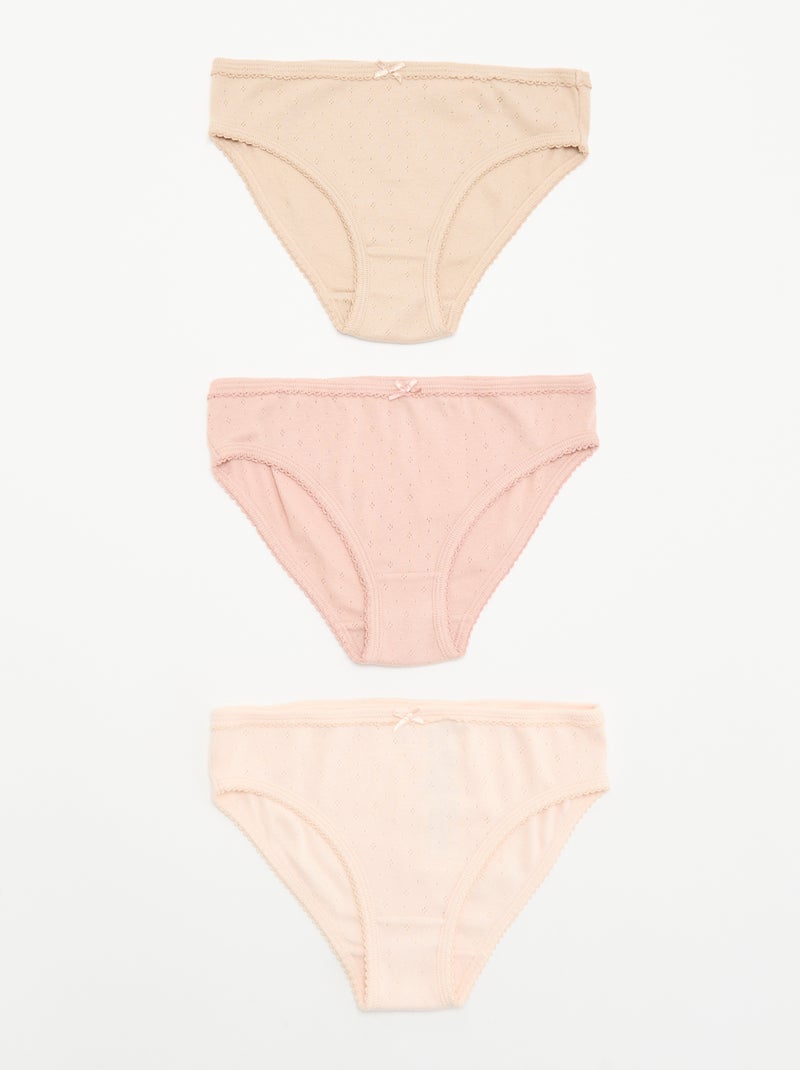 Pack de 3 cuecas estampadas Bege - Kiabi