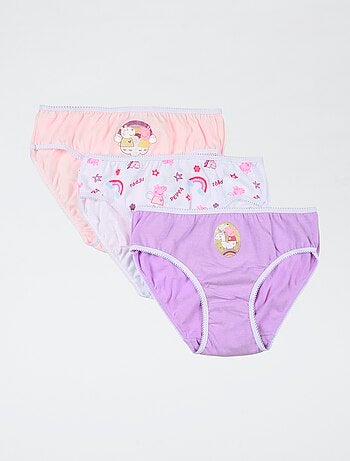 Pack de 3 cuecas 'Peppa Pig' em algodão