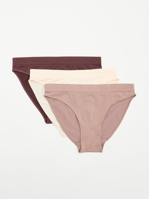 Pack de 3 cuecas sem costuras - Kiabi Pack de 3 cuecas sem costuras - Kiabi