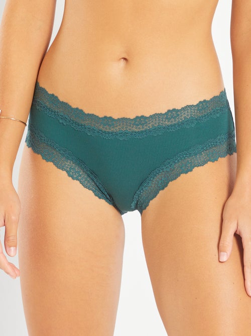 Pack de 3 cuecas shorty caneladas - Kiabi
