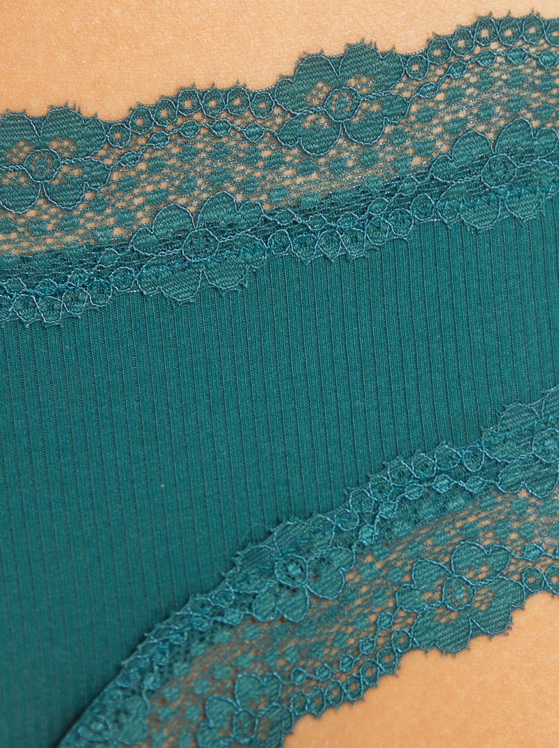 Pack de 3 cuecas shorty caneladas BEGE - Kiabi