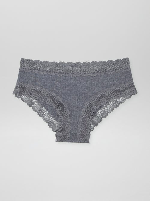 Pack de 3 cuecas shorty caneladas - Kiabi