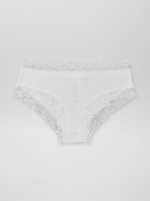 Pack de 3 cuecas shorty caneladas - Kiabi