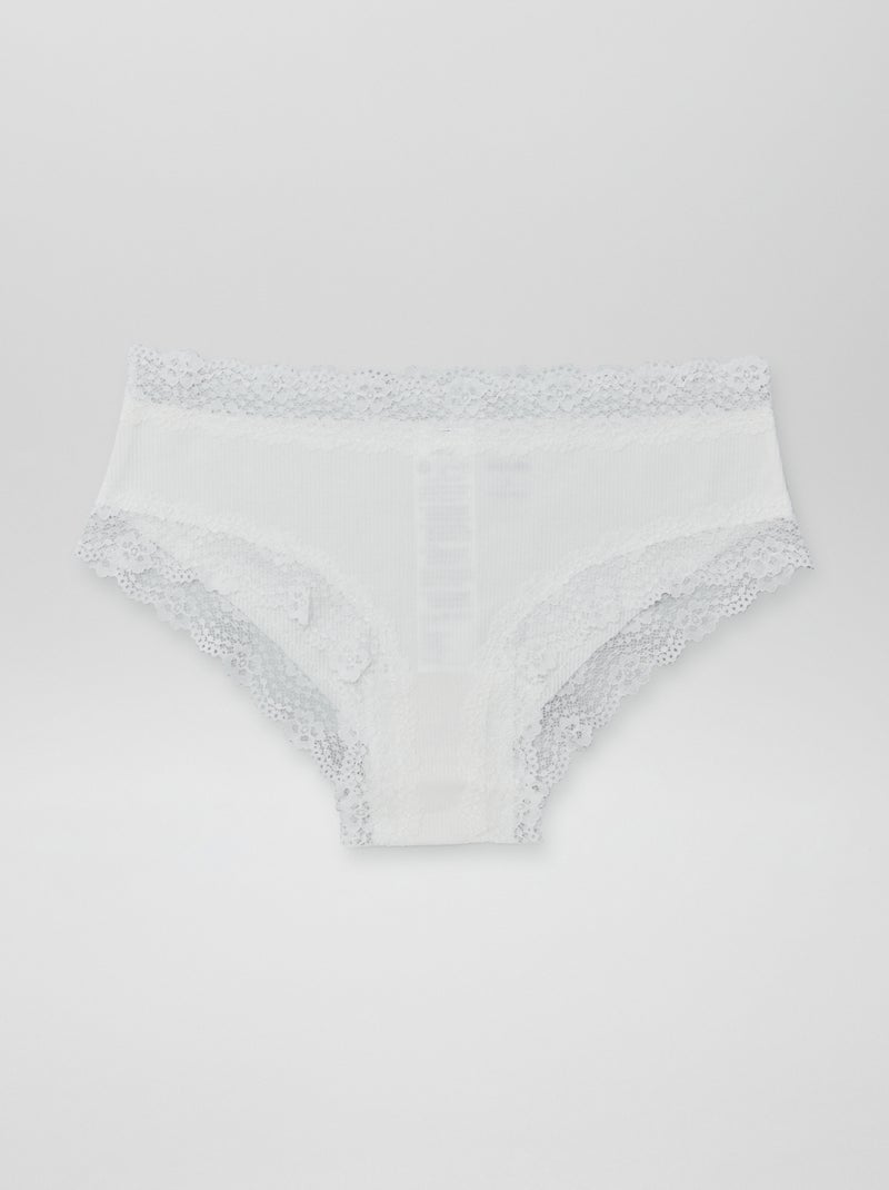 Pack de 3 cuecas shorty caneladas CINZA - Kiabi