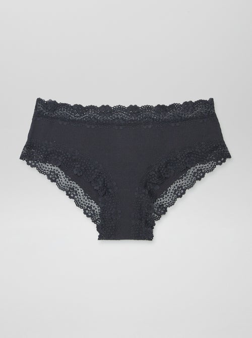 Pack de 3 cuecas shorty caneladas - Kiabi