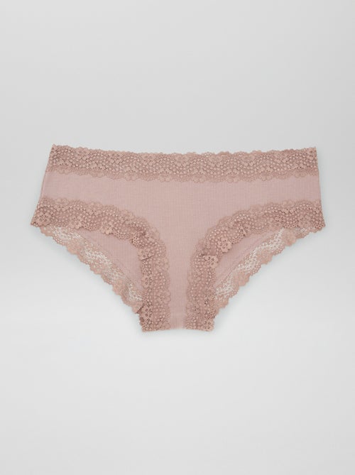Pack de 3 Cuecas Shorty Caneladas - Kiabi