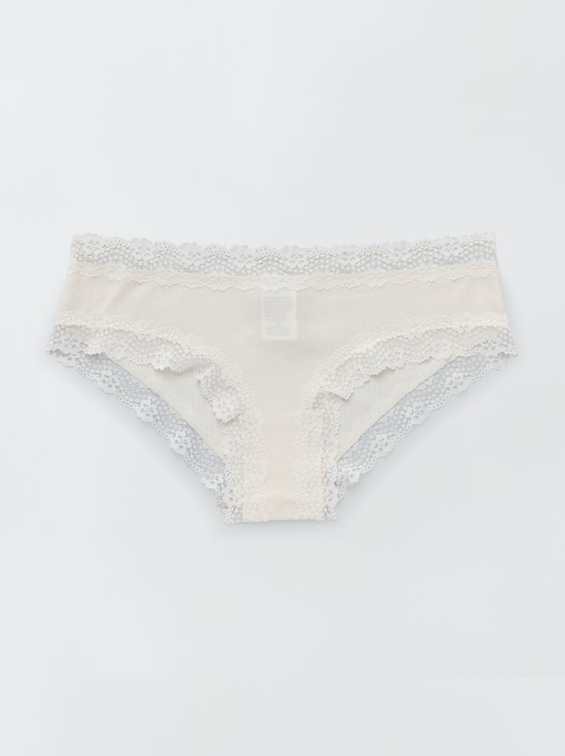 Pack de 3 Cuecas Shorty Caneladas VIOLETA - Kiabi
