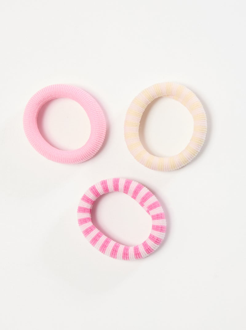 Pack de 3 elásticos de espuma Rosa - Kiabi