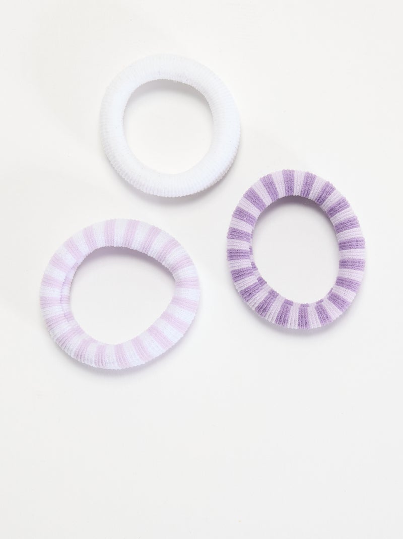 Pack de 3 elásticos de espuma Violeta - Kiabi