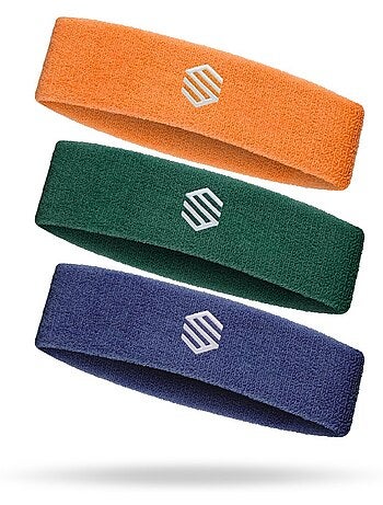 Pack de 3 fitas de cabeça para ténis