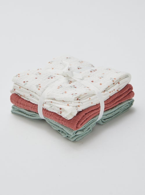 Pack de 3 fraldas de pano unissexo em turco - Kiabi