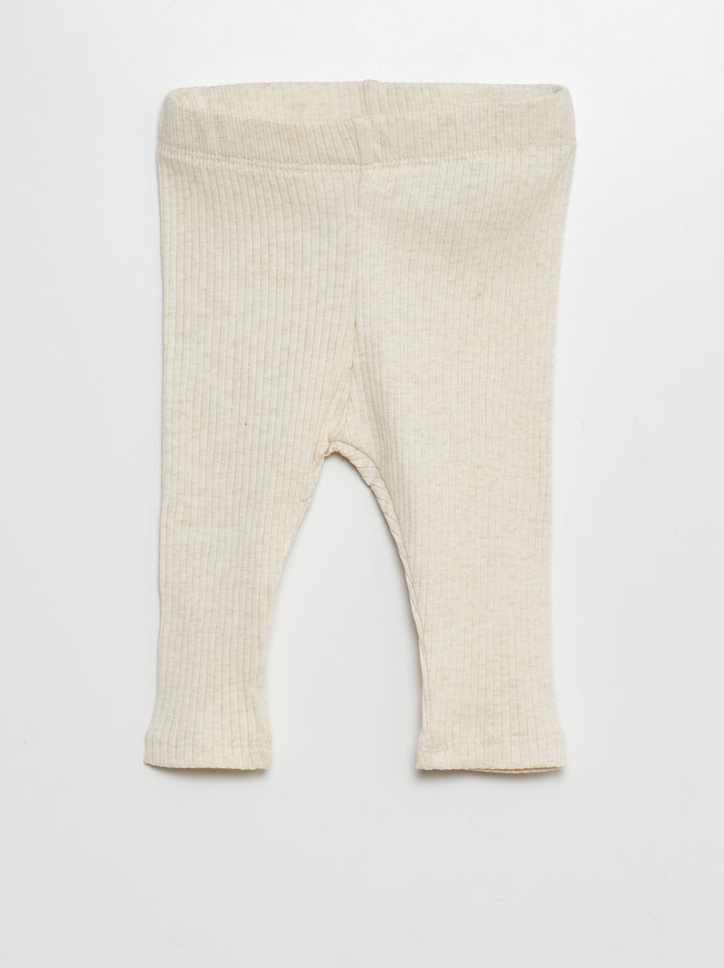Pack de 3 leggings canelados CASTANHO - Kiabi