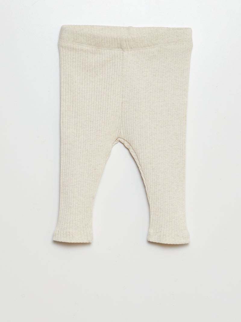 Pack de 3 leggings canelados CINZA - Kiabi