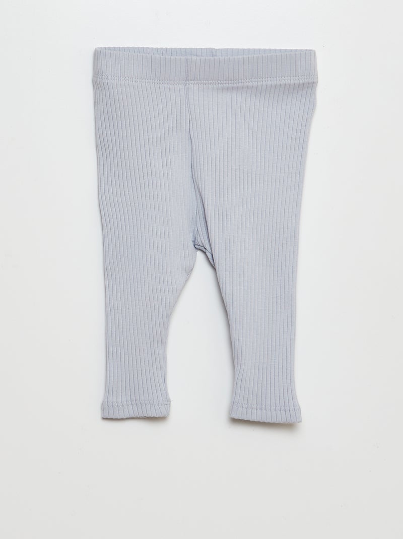 Pack de 3 leggings canelados CINZA - Kiabi