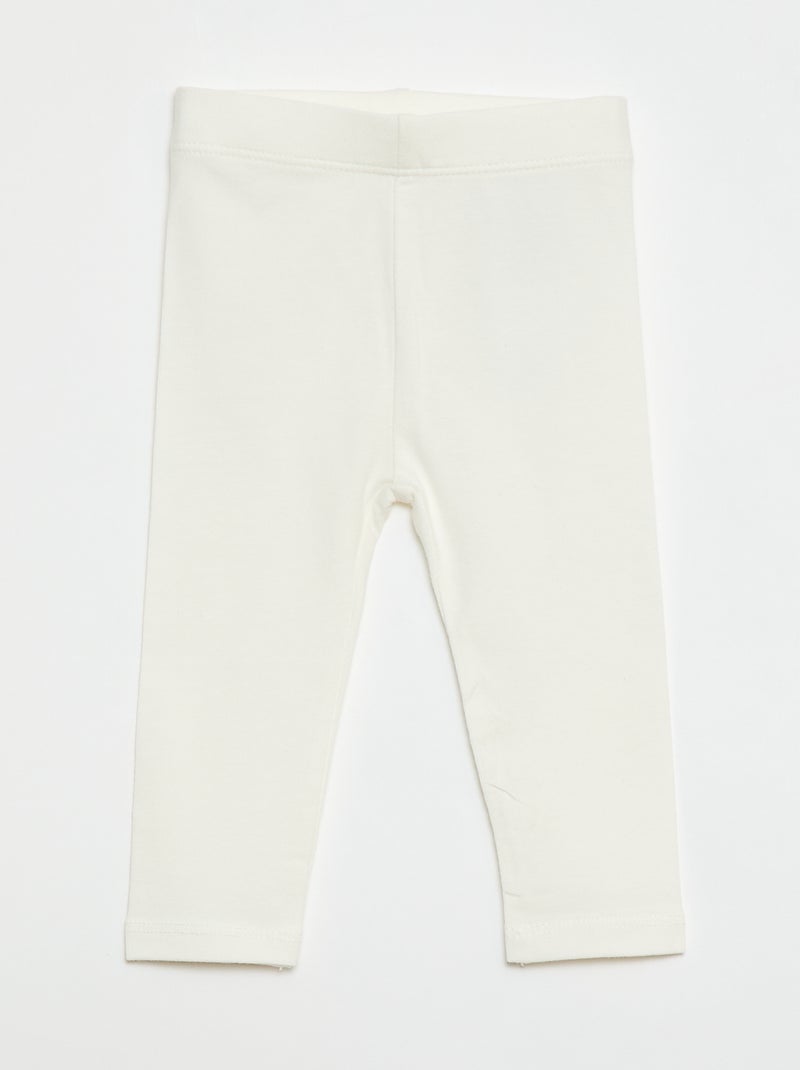 Pack de 3 leggings compridos Branco - Kiabi