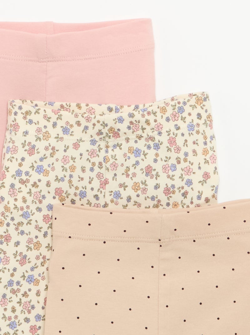 Pack de 3 leggings compridos Branco - Kiabi