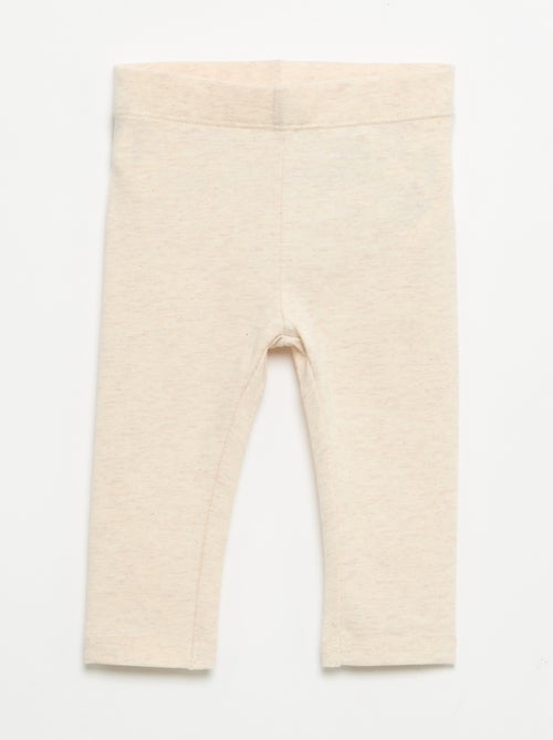 Pack de 3 leggings lisos em jersey - Kiabi