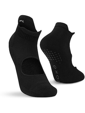 Pack de 3 meias de cano baixo antiderrapantes para yoga