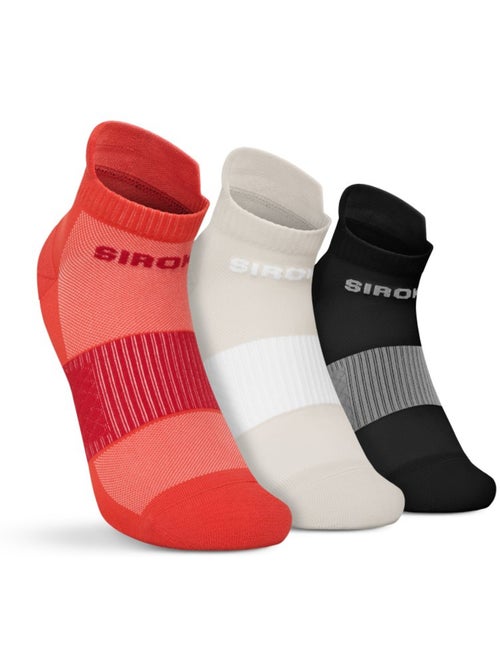 Pack de 3 meias de cano baixo para corrida - Kiabi