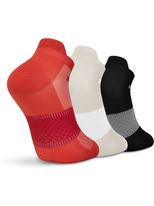 Pack de 3 meias de cano baixo para corrida - Kiabi