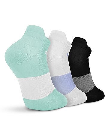 Pack de 3 meias de cano baixo para corrida