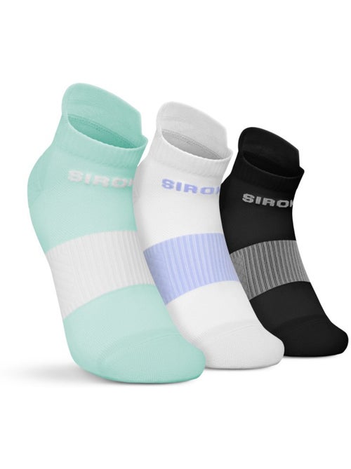 Pack de 3 meias de cano baixo para corrida - Kiabi