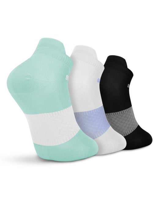 Pack de 3 meias de cano baixo para corrida - Kiabi