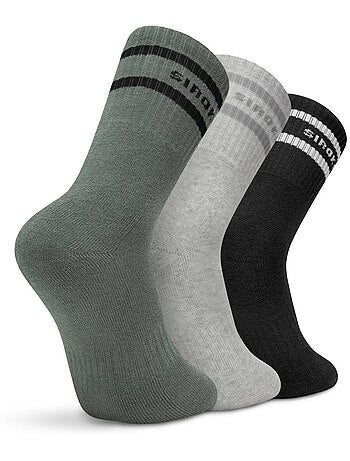 Pack de 3 meias de cano médio para desporto