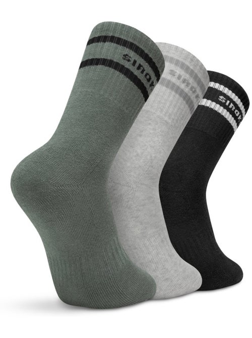 Pack de 3 meias de cano médio para desporto - Kiabi
