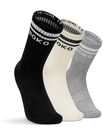 Pack de 3 meias de cano médio para desporto