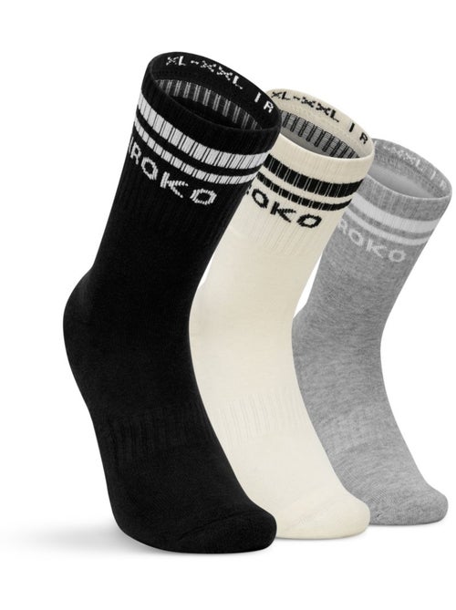 Pack de 3 meias de cano médio para desporto - Kiabi