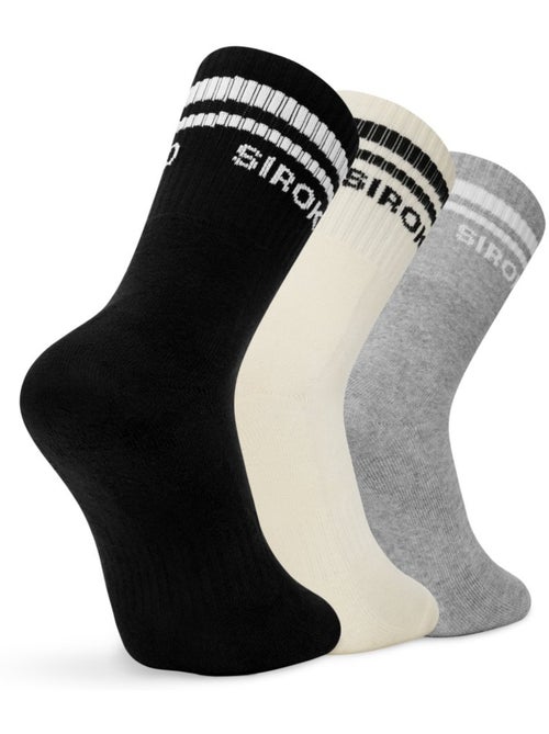 Pack de 3 meias de cano médio para desporto - Kiabi