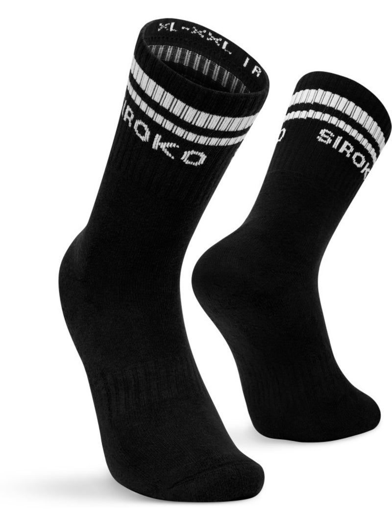Pack de 3 meias de cano médio para desporto Preto - Kiabi