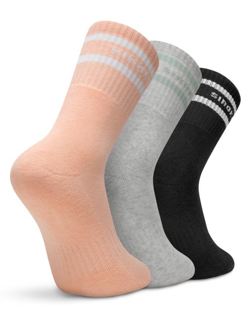 Pack de 3 meias de cano médio para desporto - Kiabi