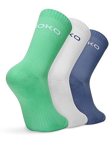 Pack de 3 meias de cano médio para padel
