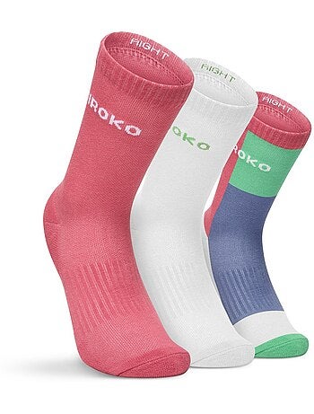 Pack de 3 meias de cano médio para padel