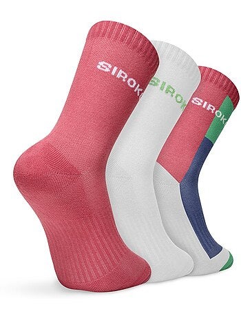 Pack de 3 meias de cano médio para padel