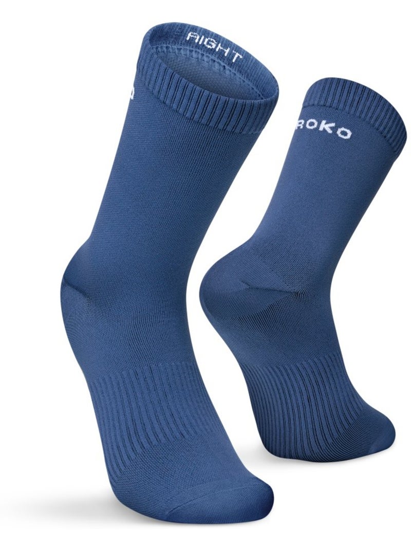 Pack de 3 meias de cano médio para ténis Azul - Kiabi