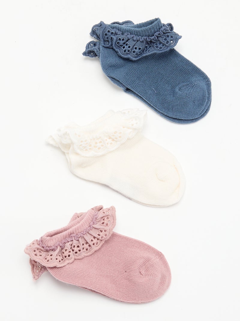 Pack de 3 meias de cerimónia Azul - Kiabi