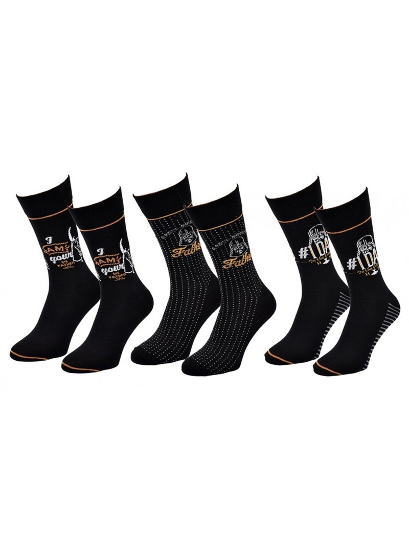 Pack de 3 Meias Homem LICENCE Preto Multicolorido - Kiabi