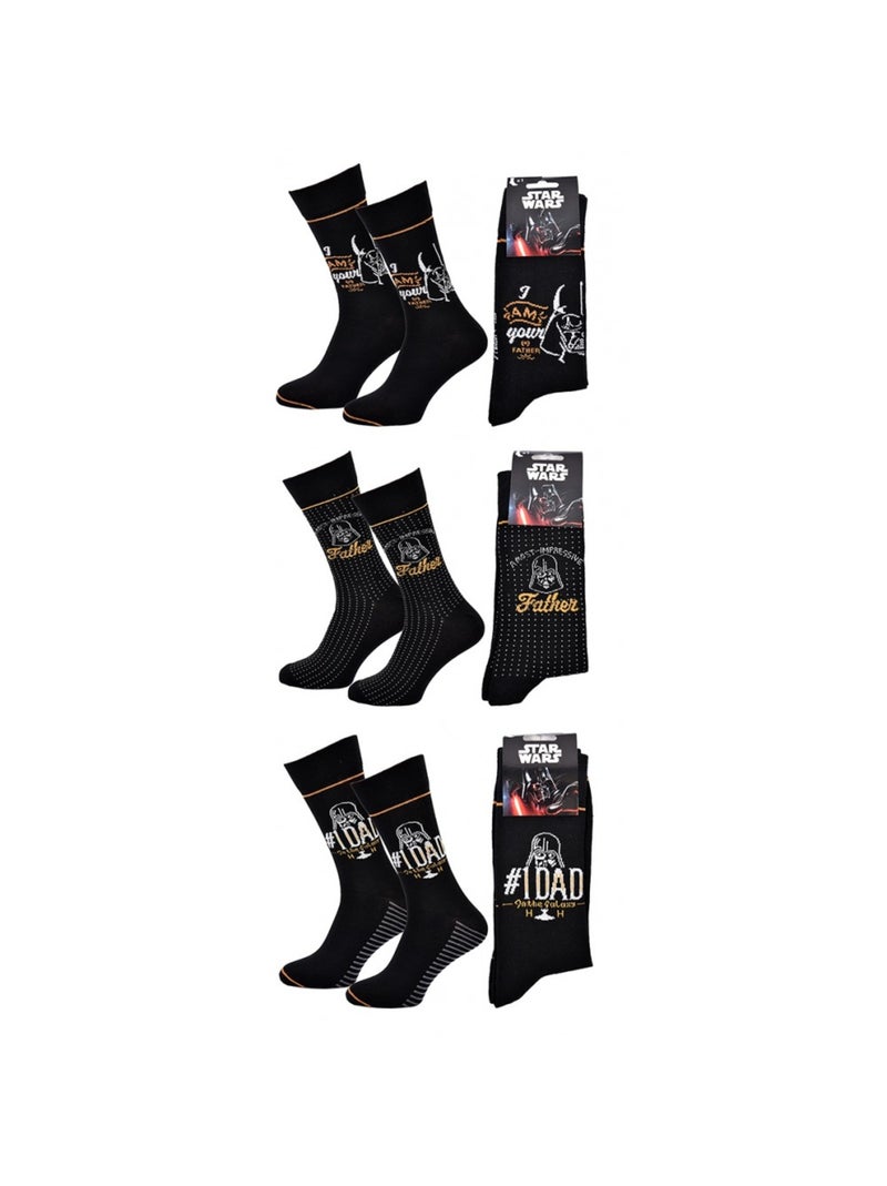 Pack de 3 Meias Homem LICENCE Preto Multicolorido - Kiabi