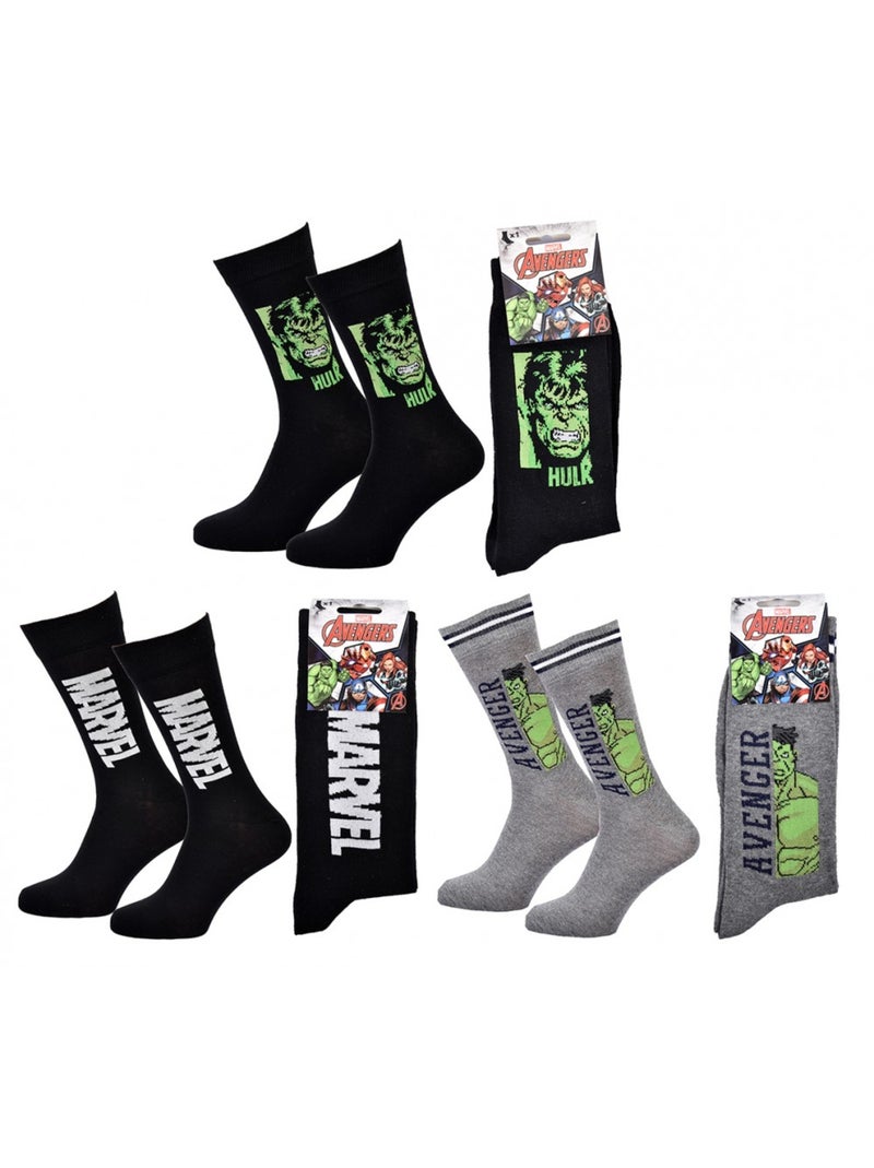 Pack de 3 Meias Homem LICENCE Preto Verde Branco - Kiabi