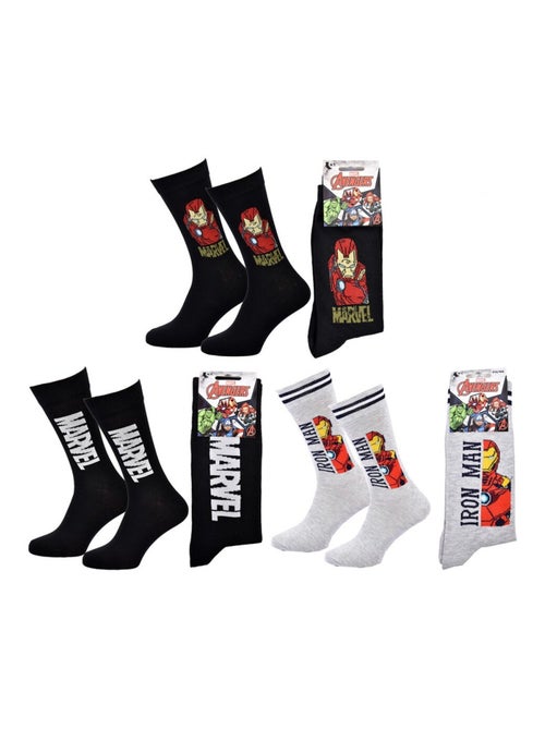 Pack de 3 Meias Homem MARVEL AVENGERS - Kiabi