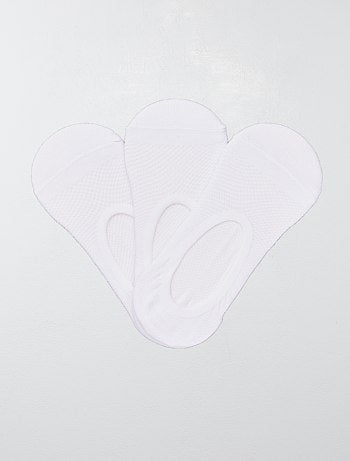 Pack de 3 meias invisíveis em algodão para mulher