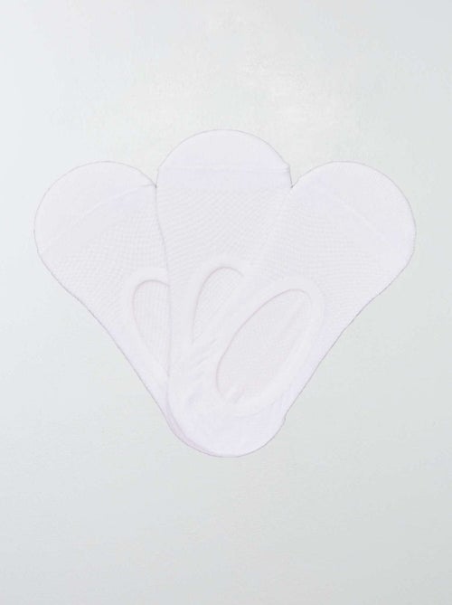 Pack de 3 meias invisíveis em algodão para mulher - Kiabi