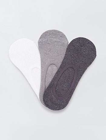 Pack de 3 meias invisíveis em algodão para mulher